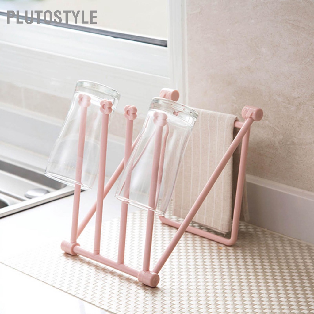 plutostyle-เคาน์เตอร์ผ้าเช็ดจานราวตากผ้า-4-แขนพับผ้าเช็ดมือแนวตั้งยืนจาน-rag-storage-holder-สำหรับห้องครัว