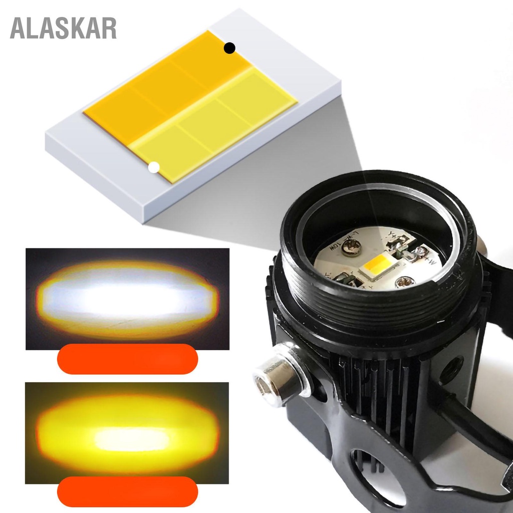 alaskar-รถจักรยานยนต์-led-สปอร์ตไลท์-ไฟคู่สี-ไฟต่ำ-ไฟสูง-super-bright-โคมไฟกันน้ำ-12-36v