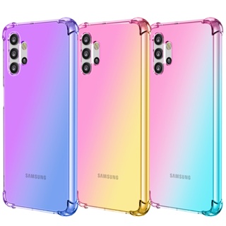 เคสโทรศัพท์มือถือแบบนิ่ม TPU กันกระแทก ลายไล่โทนสี สําหรับ Samsung Galaxy A32 A13 A23 A04 A14 A54 5G A24 4G
