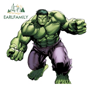 Earlfamily สติกเกอร์ไวนิล ลาย Hulk 13 ซม. กันน้ํา กันแดด สําหรับติดตกแต่งหน้าต่างรถยนต์