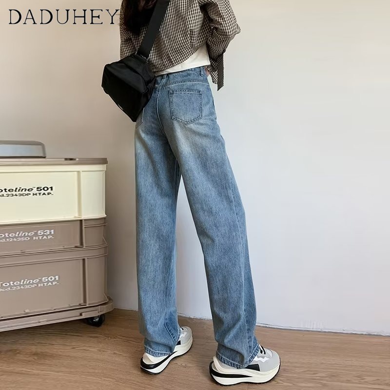 daduhey-summer-2023-new-jeans-loose-straight-high-waist-wide-leg-mopping-casual-pants