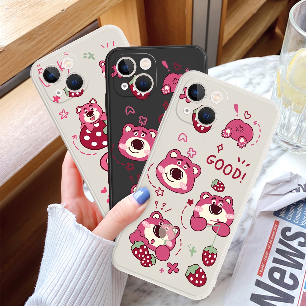 เคสโทรศัพท์มือถือ-ซิลิโคนนิ่ม-tpu-กันกระแทก-ลายการ์ตูนหมีสตรอเบอร์รี่-สําหรับ-huawei-p30-p50-pro-nova-3i-5i-5t-y9-2019-honor-8x-honor-10-lite-20-p20