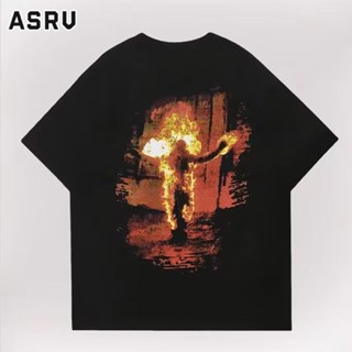 ASRV เสื้อยืด เทรนด์สไตล์เมือง กระแสน้ำแฟชั่นยอดนิยม ของใหม่ ผู้ชาย คอกลม แขนสั้น เสื้อยืดมาตรฐานน้ำ