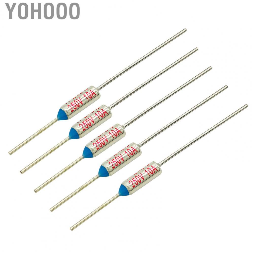 Yohooo Temperature Fuse Metal Thermal Fuse 5Pcs 250V for Electric