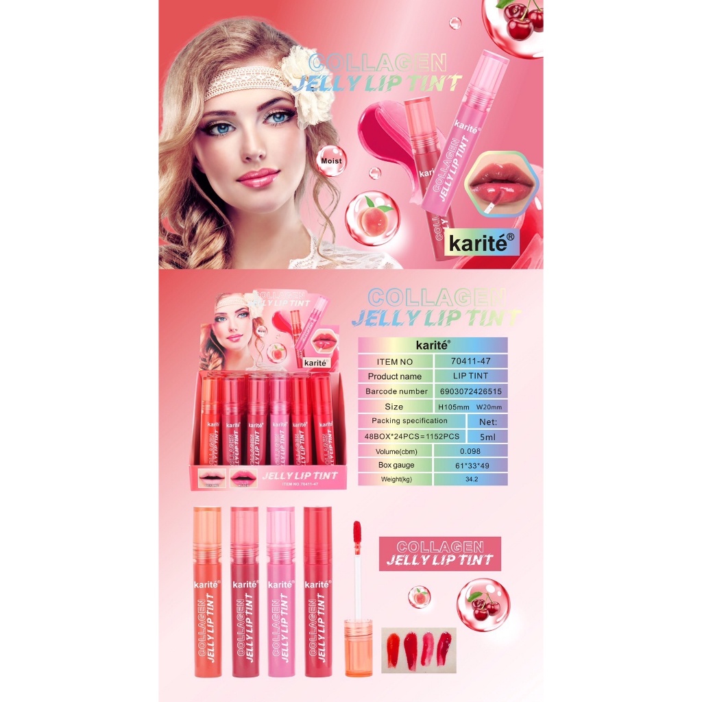 70411-47karit-lip-jelly-tint-ลิปทินท์เนื้อเจลลี่-เจลลี่ลิปทินท์-เนื้อเนียนนุ่ม-ให้ความละมุนนุ่ม-ให้ฝีปากน่าจุ๊บบ