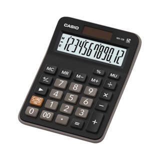 Casio Calculator เครื่องคิดเลข  คาสิโอ รุ่น  MX-12B แบบตั้งโต๊ะสีสัน ขนาดกะทัดรัด 12 หลัก สีดำ