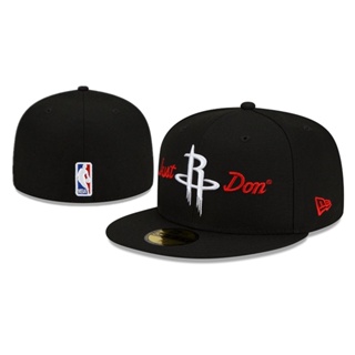 หมวกกีฬา ปักลายจรวด NBA Houston 59FIFTY คุณภาพสูง สําหรับผู้ชาย และผู้หญิง