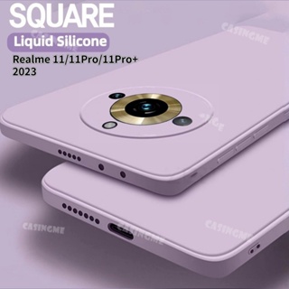 เคสซิลิโคนนิ่ม ทรงสี่เหลี่ยม กันกระแทก สําหรับ Realme 11 11Pro 11Pro+ 2023 Realme 11 11Pro 11Pro+ Realme11 Pro + 4G 5G