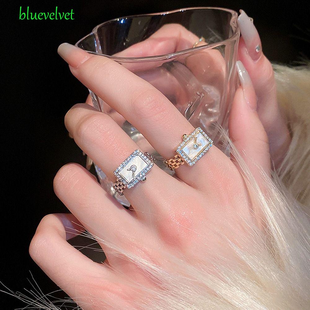 bluevelvet-แหวน-ประดับเพทาย-พลอยเทียม-ทรงสี่เหลี่ยม-สามารถปรับได้-เหมาะกับของขวัญ-สไตล์เกาหลี-สําหรับผู้หญิง