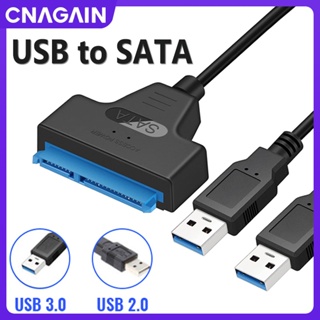 Cnagain อะแดปเตอร์สายเคเบิล USB Sata Sata เป็น USB 3.0 USB 2.0 รองรับฮาร์ดไดรฟ์ภายนอก SSD HDD 2.5 นิ้ว 22 Pin Sata