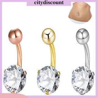 &lt;citydiscount&gt; จิวสะดือ ลูกบาศก์ เพทาย เสน่ห์ สเตนเลส ปุ่มท้อง เจาะร่างกาย เครื่องประดับสําหรับผู้หญิง