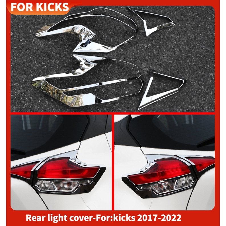 สติกเกอร์กรอบไฟท้ายรถยนต์-โครเมี่ยม-อุปกรณ์เสริม-สําหรับ-nissan-kicks-2017-2022-2-ชิ้น-ต่อชุด