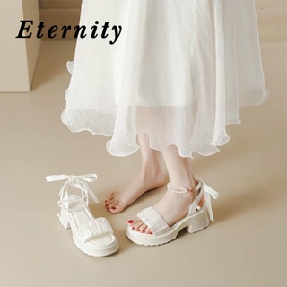 Eternity รองเท้าส้นสูง สบายๆ แฟชั่น ส้นหนา 2023 ใหม่ 61502