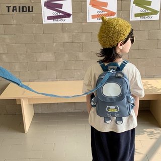 TAIDU กระเป๋านักเรียนเด็ก กระเป๋าเป้นักบินอวกาศน่ารักสไตล์ญี่ปุ่น ออกแบบป้องกันการสูญหายสำหรับเด็ก ออกไปแบ่งเบาภาระ ระบายอากาศ ทนต่อการสึกหรอ