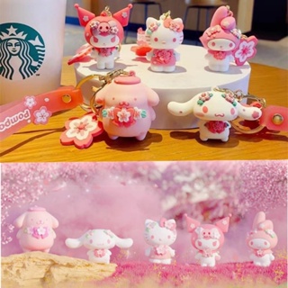 พวงกุญแจ จี้ PVC ลายการ์ตูน Kuromi Melody Hello Kitty Sanrio เหมาะกับของขวัญวันเกิด แฟชั่นสําหรับผู้หญิง