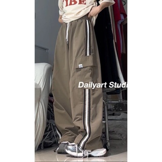 Dailyart กางเกงขายาว กางเกงเอวสูง สไตล์เกาหลี แฟชั่น 2023 NEW072116