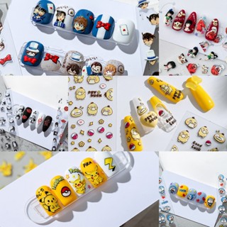  [Constellation Nail] สติกเกอร์ ลายการ์ตูนปิกาจู โดราเอมอน 5D สําหรับติดตกแต่งเล็บ