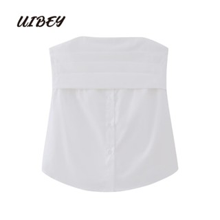 Uibey เสื้อจับจีบ เข้ารูป เซ็กซี่ 5476