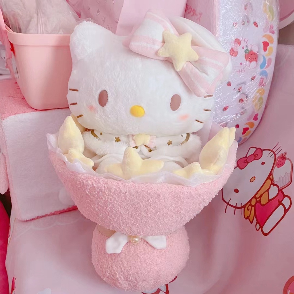 sanrio-23-ช่อดอกไม้-ตุ๊กตาซานริโอ้-คุริมิ-เฮลโลคิตตี้-ของขวัญวันวาเลนไทน์-คริสต์มาส-เด็กผู้หญิง-วันเกิด-เทศกาล-ของฝาก