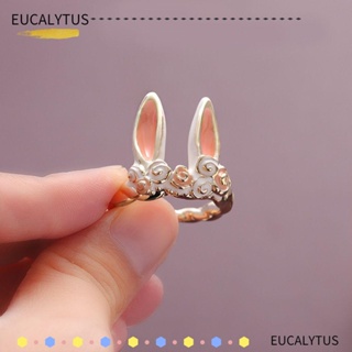 Eutus แหวนเปิด รูปกระต่ายน่ารัก ของขวัญวันเกิด สําหรับผู้หญิง