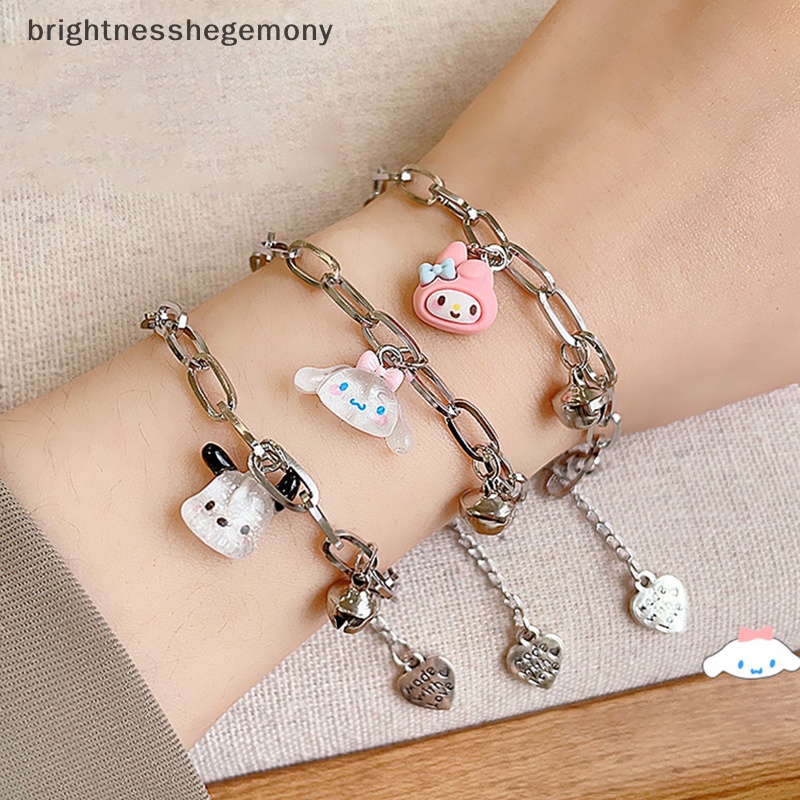 bgth-sanrio-kawaii-cinnamoroll-สร้อยข้อมือ-ลายการ์ตูน-pochacco-ปรับได้-พร้อมกระดิ่ง-เครื่องประดับ-สําหรับคู่รัก