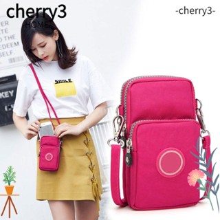 Cherry3 กระเป๋าสะพายไหล่ ผ้าโพลีเอสเตอร์ พิมพ์ลาย แฮนด์เมด