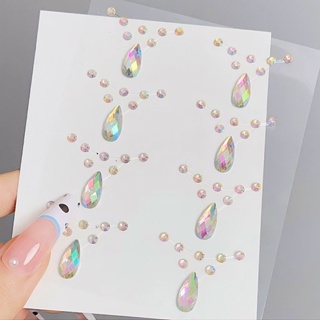 Fairy tears drill water drop photo face decoration fairy stage eye paste shining diamond Hani colorful eye makeup paste