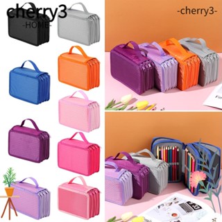 Cherry3 กระเป๋าดินสอ ไนล่อน มีซิป ความจุขนาดใหญ่ 72 ช่อง สําหรับใส่เครื่องเขียนนักเรียน