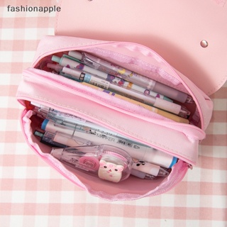 [fashionapple] กระเป๋าดินสอ กระเป๋าเครื่องสําอาง สองชั้น ขนาดใหญ่ แบบพกพา ลายแมวน่ารัก บรรเทาความเครียด พร้อมส่ง