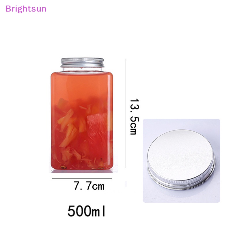 brightsun-ขวดพลาสติก-พร้อมฝาปิด-สําหรับใส่เครื่องดื่ม-ชานม-กาแฟ-น้ําผลไม้