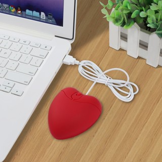 เมาส์ออปติคอล แบบมีสาย USB รูปหัวใจ 3D 3 ปุ่ม น้ําหนักเบา พกพาง่าย สําหรับแล็ปท็อป คอมพิวเตอร์ โน๊ตบุ๊ค พีซี ของขวัญเด็กผู้หญิง