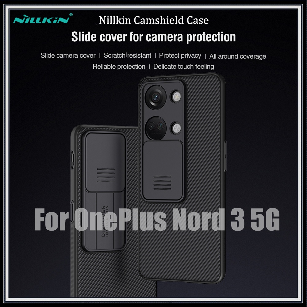 nillkin-เคสโทรศัพท์มือถือ-pc-แข็ง-ป้องกันเลนส์กล้อง-แบบสไลด์-สีดํา-สีฟ้า-หรูหรา-สําหรับ-oneplus-nord-3-5g-ace-2v-5g