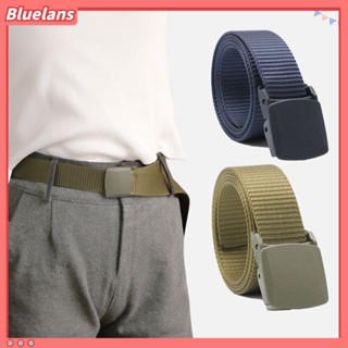 【 Bluelans 】เข็มขัดคาดเอว สีพื้น ปรับได้ แฟชั่นสําหรับผู้ชาย