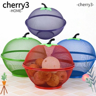 Cherry3 ตะกร้าตาข่าย พร้อมฝาปิด ระบายน้ํา ทนทาน สําหรับใส่ผัก ผลไม้