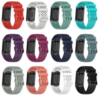 ✿ สายนาฬิกาข้อมือซิลิโคน แบบนิ่ม สําหรับ Fitbit-Charge 5 Sport Watch