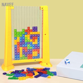 NAVEE Russian Blocks Toy Educational Transparent Colorful with Plastic Frame Board