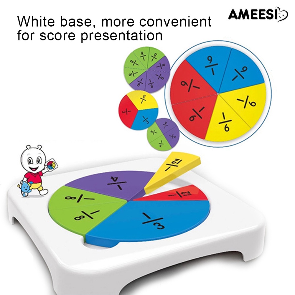 ameesi-7-ชิ้น-เซต-เด็ก-วงกลม-เศษส่วน-นับคณิตศาสตร์-การเรียนรู้-การศึกษา-ของเล่นเด็ก