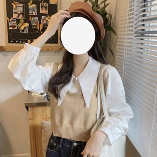[Annie] เสื้อกันหนาวแขนยาว ผ้าถัก ทรงหลวม สไตล์เกาหลี แฟชั่นฤดูใบไม้ผลิ และฤดูใบไม้ร่วง 2023