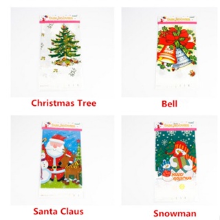 Christmas Santa Pattern Easy Wipe Clean Disposable Tablecloth Festival 110*180cm Clearance sale