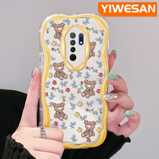 เคสโทรศัพท์มือถือใส แบบนิ่ม ลายการ์ตูนหมี และดอกไม้ กันกระแทก สําหรับ Xiaomi Redmi 10 Prime 10C 9 Prime 12C POCO C55 POCO M2