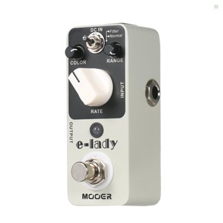 Audioworld MOOER e-lady แป้นเหยียบเอฟเฟคกีตาร์ อะนาล็อก 2 โหมด โลหะ