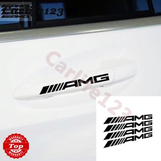 สติกเกอร์สะท้อนแสง สําหรับติดมือจับประตูรถยนต์ Mercedes BENZ AMG BENZ C-series E-series 4 ชิ้น