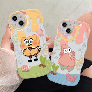 เคสโทรศัพท์มือถือแบบใส กันกระแทก ลายการ์ตูนสพันจ์บ็อบ สแควร์แพนท์ แพทริก สตาร์ เวฟ สําหรับ Samsung S23 S22 S21 S20 ULTRA PLUS FE 5G STDBL