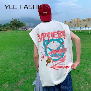 YEE Fashion Yee Fashion เสื้อยืดผู้ชาย ผู้ชาย เสื้อยืดแขนกุด แนวโน้ม เวลาว่าง รุ่นใหม่ Trendy สไตล์เกาหลี Comfortable C28A0BR 37Z230910