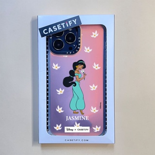 Casetify X Disney Princess Jasmine เคสโทรศัพท์มือถือ PC TPU แข็ง ขอบลายเลเซอร์ สําหรับ IPhone 14 Pro MAX 14 Plus 13 Pro MAX 12 Pro MAX 11 Pro MAX XS MAX XR X