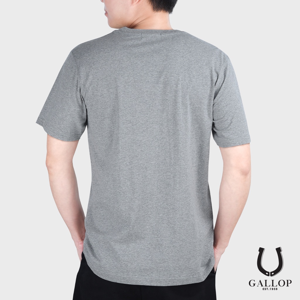 gallop-เสื้อยืดผ้าคอตตอนพิมพ์ลาย-graphic-tee-รุ่น-gt9103-สีเทา