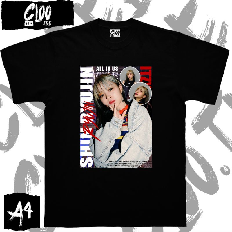 เสื้อยืดผ้าฝ้ายพิมพ์ลายkaos-kpop-ryujin-itzy