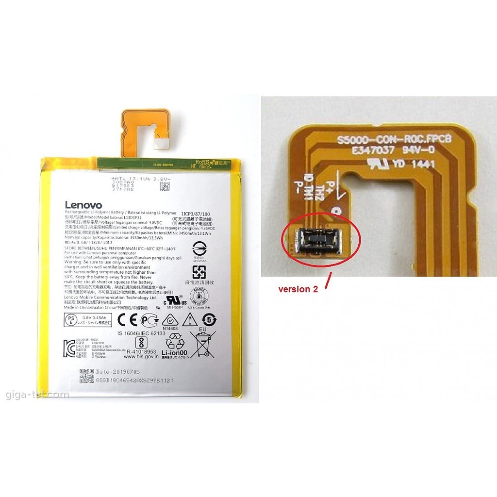 แบตเตอรี่-lenovo-pad-a3500-s5000-s5000-h-tab-2-a7-a7-30-710i-710f-battery-l13d1p31-3550mah-ประกัน3-เดือน