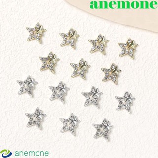 Anemone ดาวห้าแฉก 3D โลหะผสม สไตล์ญี่ปุ่น สําหรับตกแต่งเล็บ