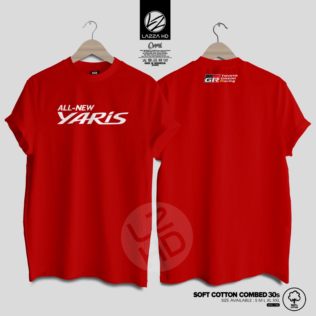 เสื้อยืด-ลาย-toyota-all-new-yaris-toyota-gazoo-แบบเรียบ-gr